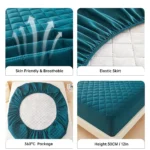 1pc 3D Air Fabric Thick Mattress Cover, 100% Waterproof Mattress Protector, Soft and Breathable Fitted Bed Sheet (No Pillowcase) - Image 4