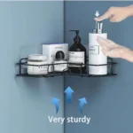 Bathroom Supplies Floating Wall Shelf Metal Organizer Cart Bathroom Shower Curtain Kitchen Storage Organizers Chest of Drawers - Image 2