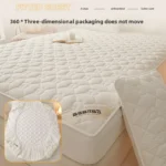 Microfiber Quilted Mattress Protector Antibacterial Anti-mite, Soft Breathable, Fitted Elastic Cover Fits 5-28cm Mattresses - Image 4