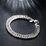 Fine 925 Sterling Silver Noble Nice Chain Solid Bracelet for Women Men Charms Party Gift Wedding Fashion Jewelry Hot Model - Image 3