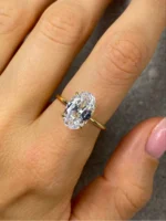 925 Sterling Silve Gorgeous Shiny 1-8CT Zircon Oval Stone Ring For Women Engagement Wedding Luxury High Quality Fine Jewelry - Image 5