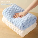Coral Cloud Velvet Towel Thickened Bath Strong Water Absorption Microfiber Quick-drying Skin-friendly Face Wash Towel - Image 4