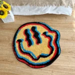 Trippy Smiling Rug - Unique Tufted Design | Ideal Friend Gift | Geeky Bedroom Rug | Home Decor with TPR Non-Slip Backing - Image 5