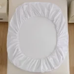 1PC White Waterproof Microfiber Mattress Cover 360° Full Elastic Encasement Anti-slip Deep Pocket Fits 15-30cm Bed Fitted Sheet - Image 5