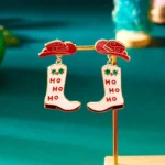 Merry Christmas Pearl Flower Star Bell Long Tassel Dangle Earrings for Women Shiny Crystal Zircon Snowflake Earring Girl Jewelry - Image 6