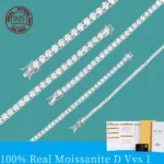 Fashion Simple Moissanite Tennis Bracelets S925 Silver Sparkling Diamond Women Men Party Wedding Bangles GRA Certified Jewelry