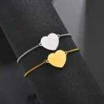 Punk Man Bracelets Hip Pop Gold Color Stainless Steel Thick Hand Chain Blank Bar Couple Men Women Family Jewelry Birthday Gift - Image 4