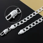 925 Sterling Silver Necklace For Men's women 16/18/20/22/24 Inches Classic 6MM Chain Luxury Jewelry Wedding Christmas Gifts - Image 3