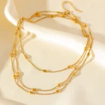 EILIECK 316L Stainless Steel Gold Silver Color Multi Layers Necklace For Women Fashion Waterproof Neck Chain Jewelry Gift Bijoux - Image 5