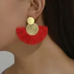 Fashion Bohemian Big Tassel Dangle White Fringe Female Earrings Drop Earrings for Women Statement Wedding Jewelry - Image 6