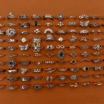 10/20/30/50/100Pieces Vintage Bohemia Flowers Rings Set For Women Mix Style Personality Fashion Hollow Jewelry Party Gifts - Image 2