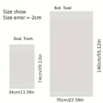 1/4/6pcs Black Cotton Towels 34x74cm 70x140cm Embroidered Hotel Quality Bath Towel for Adults Christmas Gift Thicken Face Towels - Image 6