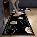 VIKAMA Crystal Velvet Long Kitchen Carpet, Anti-Slip, Water-Absorbent Oil-Absorbent And Dirt-Resistant Floor Mat Home Decoration - Image 2