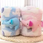 Baby Blanket & Swaddling Newborn Thermal Soft Fleece Blanket Flannel Quilt Infant Bedding Swaddle Wrap Winter Solid Bedding Set - Image 4