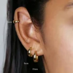 Classic Hoop Earrings for Women Girls Gold Color Chunky Stainless Steel Earrings 2026 Trend New in Minimalist Ear Jewelry aretes - Image 2