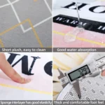 1pc Floral & Letter Graphic Door Mat Doormat Carpets Rug Carpet Bath Kitchen Garden Anti-Slip Small Home Kitchen Welcome Mats - Image 4
