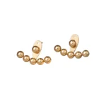 Stainless Steel Beaded Stud Earrings Waterproof Jewelry High Quality Gold color Fashion Earrings серьги женские Gifts - Image 5