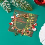 Fashion Santa Claus Snowman Star Christmas Tree Pendant Bracelet For Women Adjustable Christmas Bracelet Charm Party Jewelry - Image 2