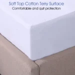 Mattress Cover Cotton Terry Cloth Waterproof Mattress Protector Deep Pocket Sheet Protector Washable & Anti Mites - Image 4
