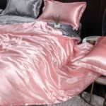 Luxury Ice Silk Bedding Set Satin Silky Duvet Cover Set With Pillowcase High-end Home Textiles Solid Color Bed Cover Sets - Image 6