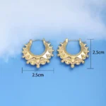 CARLIDANA Vintage Non Tarnish Womens Earrings Stainless Steel Waterproof Hypoallergenic Spikes Beads Fashion Hoop Earring - Image 6