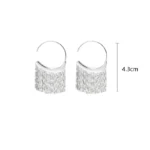 New Version 925 Silver Dense Snake Bone Tassel Earrings Women's Simple Golden Silver Color Earrings Party Jewelry Beautiful Gift - Image 6