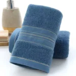All-cotton Class A Thickened Absorbent Jacquard Polyester-cotton Skin-friendly Face Towel Bath Pure Cotton Towel Adult Towel - Image 6