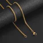 Skyrim Fashion Long Box Chain Necklace Stainless Steel Basic Punk 2-7mm Thick Chains Jewelry Gift for Men Women Wholesale - Image 4