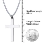 Fashion Stainless Steel Cross Pendant Necklace For Women Men Link Chain Charm Necklace Cool Boys Girls Punk Hip Hop Jewelry Gift - Image 4