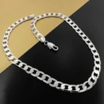 925 Sterling Silver Necklace For Men's women 16/18/20/22/24 Inches Classic 6MM Chain Luxury Jewelry Wedding Christmas Gifts - Image 5