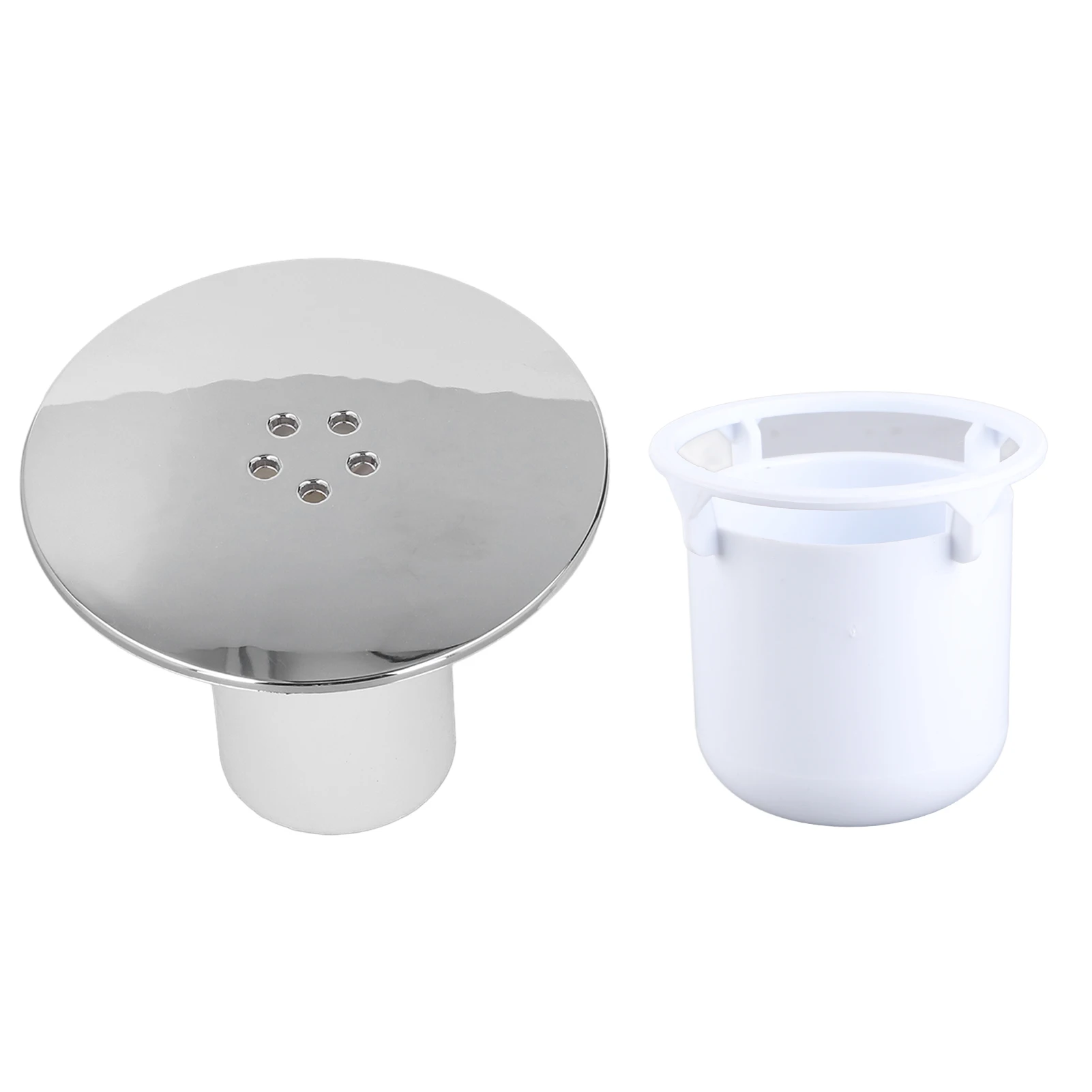 kf-S9895b7c37a85454c9a67dd6423bf5910a Shower Drain Cover Tray Waste Trap Plug Hole Cover Replacement Chromate Treatment Fast Flow - Image 1