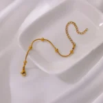Stainless Steel Beaded Round Snake Chain Bracelets For Women Gold Color Geometric Bracelet Luxury Wedding Party Jewelry Gift - Image 4