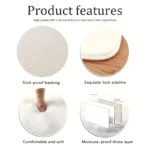 VIKAMA Facecloth Round Carpet Soundproof Anti-Slip Soft And Cozy Door Mat Bathroom Bathroom Entry Door Mat Home Decoration - Image 5