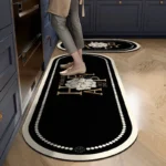 VIKAMA Crystal Velvet Long Kitchen Carpet, Anti-Slip, Water-Absorbent Oil-Absorbent And Dirt-Resistant Floor Mat Home Decoration - Image 4