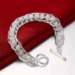 Fine 925 Sterling Silver Noble Nice Chain Solid Bracelet for Women Men Charms Party Gift Wedding Fashion Jewelry Hot Model - Image 6