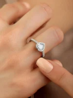 Gorgeous Zircon Shiny Love Heart Ring for Women Engagement Wedding Real 925 Sterling Silver Luxury High Quality Fine Jewelry - Image 6