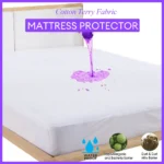 Mattress Cover Cotton Terry Cloth Waterproof Mattress Protector Deep Pocket Sheet Protector Washable & Anti Mites