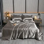 Luxury 100% Silk Bedding Set with Duvet Cover Set Double King Queen Size Bedding Cover Kit 4pcs Bed Cover Bed Linen Sets - Image 3