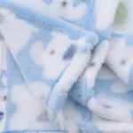 Baby Blanket & Swaddling Newborn Thermal Soft Fleece Blanket Flannel Quilt Infant Bedding Swaddle Wrap Winter Solid Bedding Set - Image 6