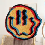 Trippy Smiling Rug - Unique Tufted Design | Ideal Friend Gift | Geeky Bedroom Rug | Home Decor with TPR Non-Slip Backing - Image 6