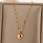 316L Stainless Steel Multilayer Heart Necklace For Women Girls Goth Gold Color Clavicle Chain Charm Choker Jewelry Birthday Gift - Image 2