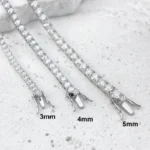 Factory Price Unisex Hip Hop Moissanite Tennis Chain for Women S925 Sterling Silver Gold Man Bracelet Hiphop Jewelry - Image 3