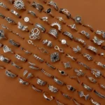 10/20/30/50/100Pieces Vintage Bohemia Flowers Rings Set For Women Mix Style Personality Fashion Hollow Jewelry Party Gifts - Image 3