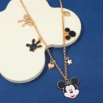 Mickey and Minnie Mouse Oil Drip Alloy Pendant Necklace, Simple Multi-Layer Collarbone Necklace, Cartoon Cosplay Jewelry - Image 6