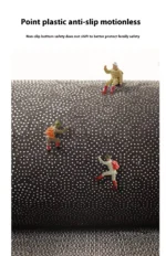 VIKAMA Sweet Strawberry Floor Mat, Bedroom Bed Plush Anti-Slip Carpet, Wardrobe Room, Home Decoration, Living Room Carpet - Image 5
