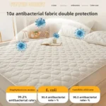 Microfiber Quilted Mattress Protector Antibacterial Anti-mite, Soft Breathable, Fitted Elastic Cover Fits 5-28cm Mattresses - Image 3