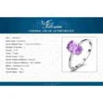 JewelryPalace Rose Gold Yellow Gold Plated Oval Natural Amethyst Citrine Garnet Topaz Peridot 925 Sterling Silver Ring for Women - Image 6