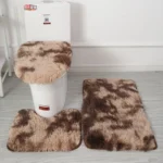 Toilet Seat Cover 3Pcs Set Bath Mat Shower Room Floor Rug Home Bathroom Anti-Slip Absorbent Doormat Bathtub Decor Carpet - Image 3