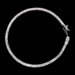 S925 Sterling Silver 3mm 4mm D Color Moissanite Tennis Bracelet Full Diamond GRA Wedding Jewelry Bracelets For Women Man - Image 5