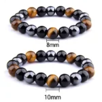 Natural Black Obsidian Hematite Tiger Eye Beads Bracelets Men for Magnetic Health Protection Women Soul Jewelry Pulsera Hombre - Image 6